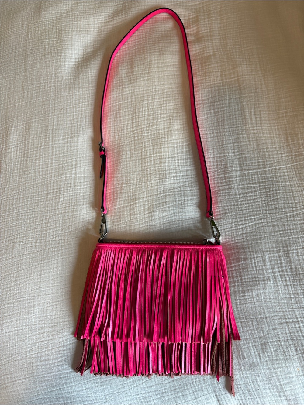 Rebecca Minkoff Finn Crossbody Bag - Electric Pink - Picture 4 of 7